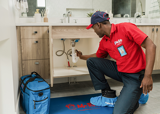 Bathroom sink drain cleaning service